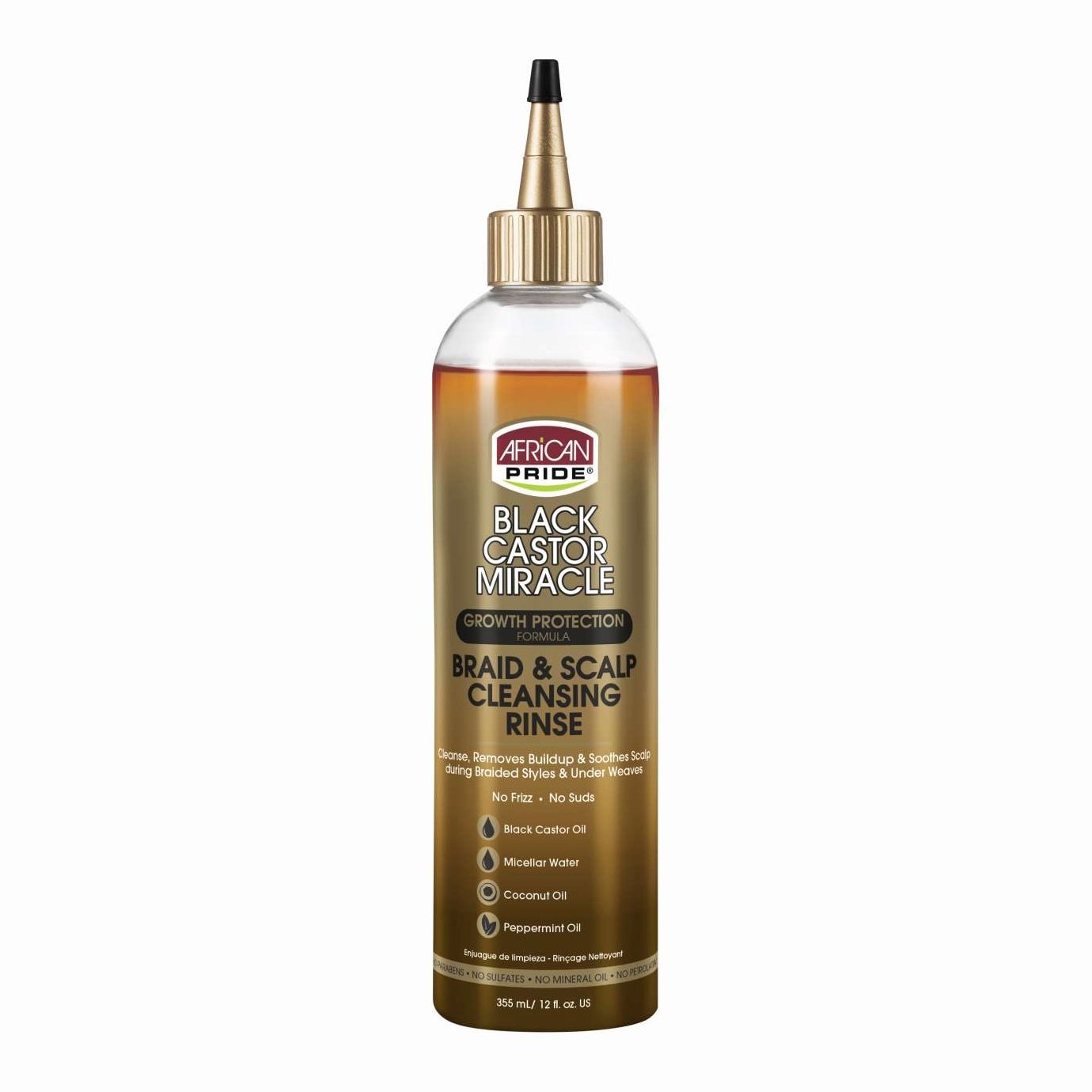 African Pride Scalp Cleansing Rinse Black Castor Oil 12 Oz