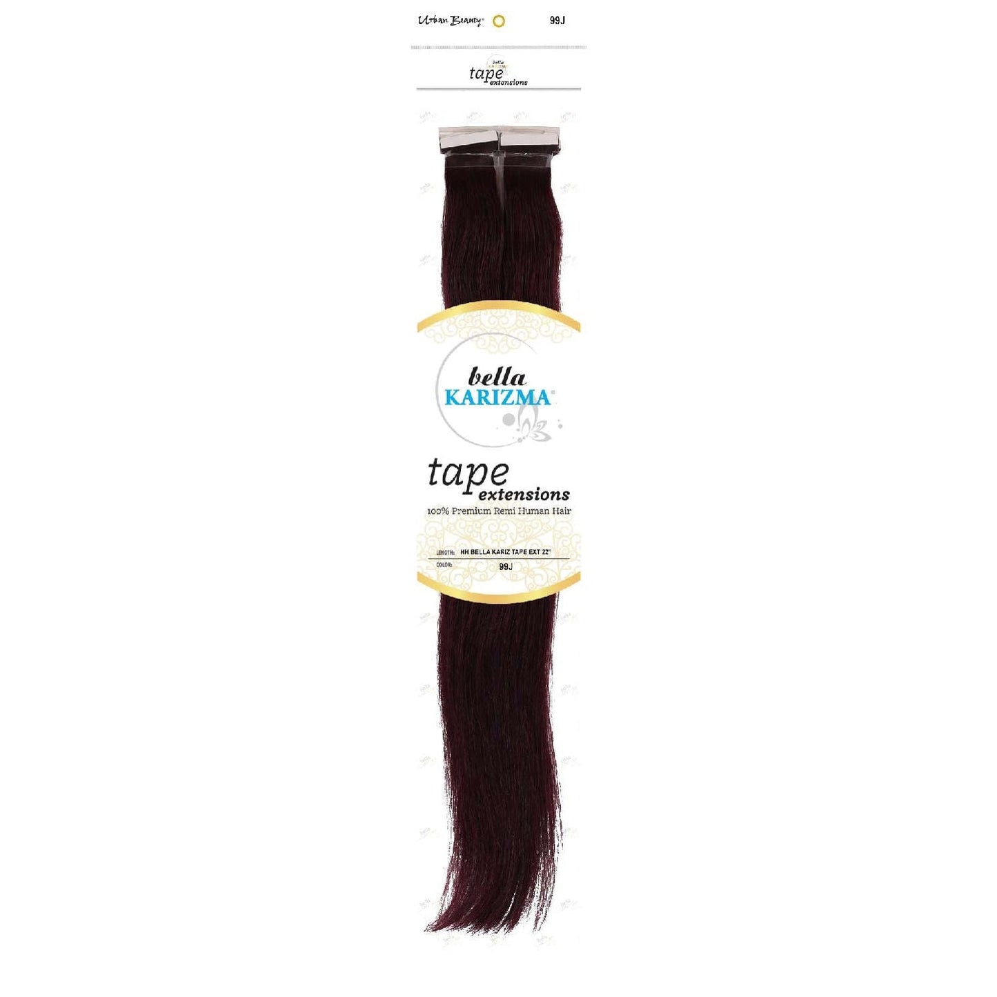 Tape-In Human Hair Extensions 22 Inch 99J