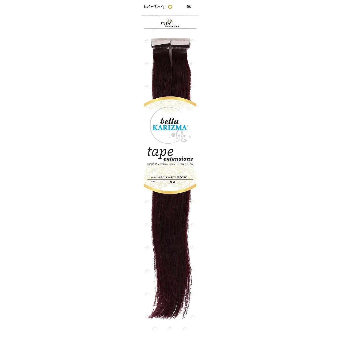 Tape-In Human Hair Extensions 24 Inch 99J