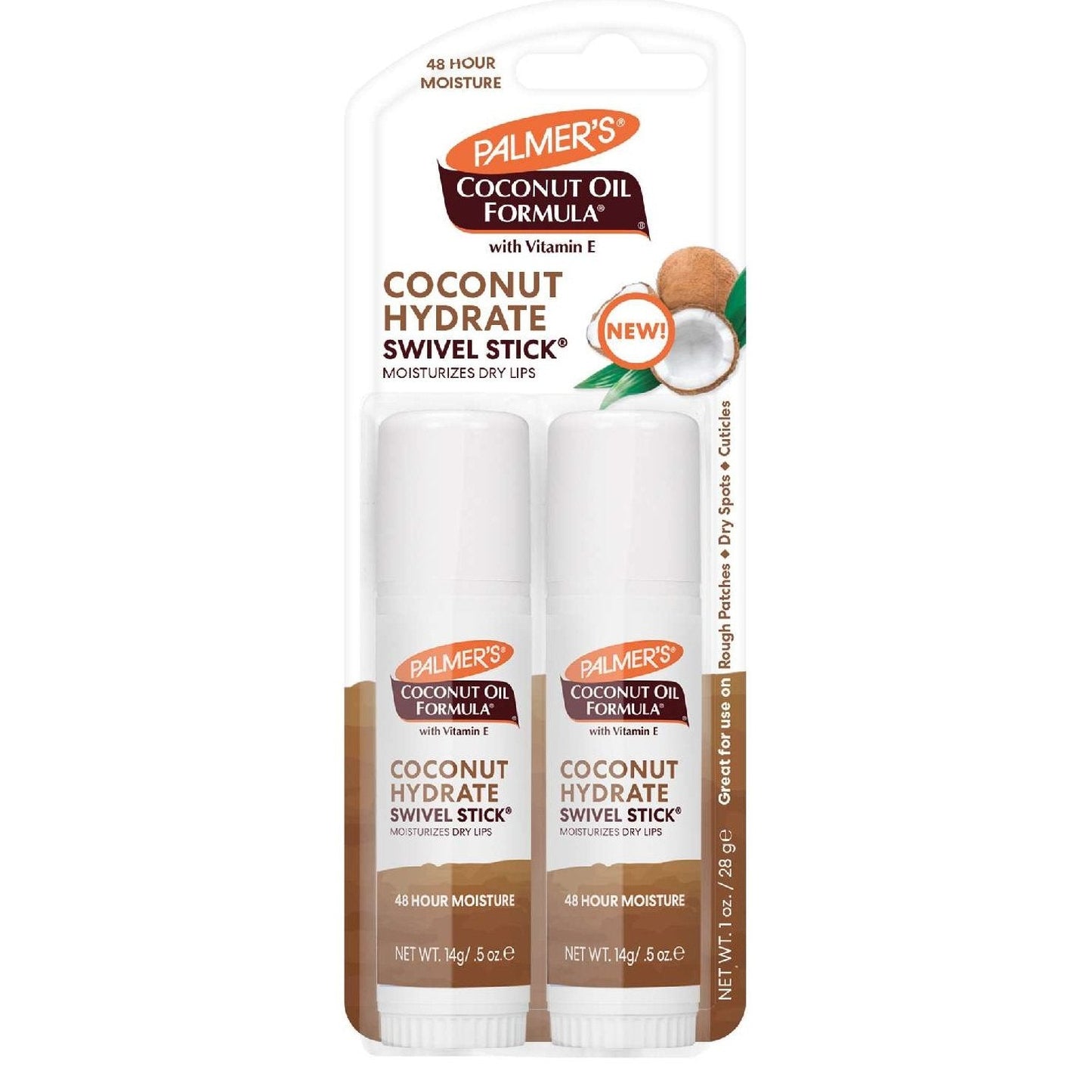 Coconut Oil Swivel Stick Twin Pack 0.5 Oz