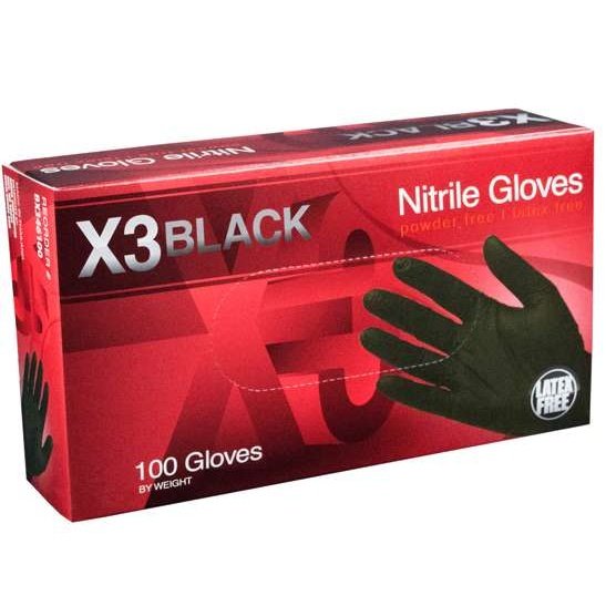 Nitrile Gloves Black XX-Large 100 Pieces