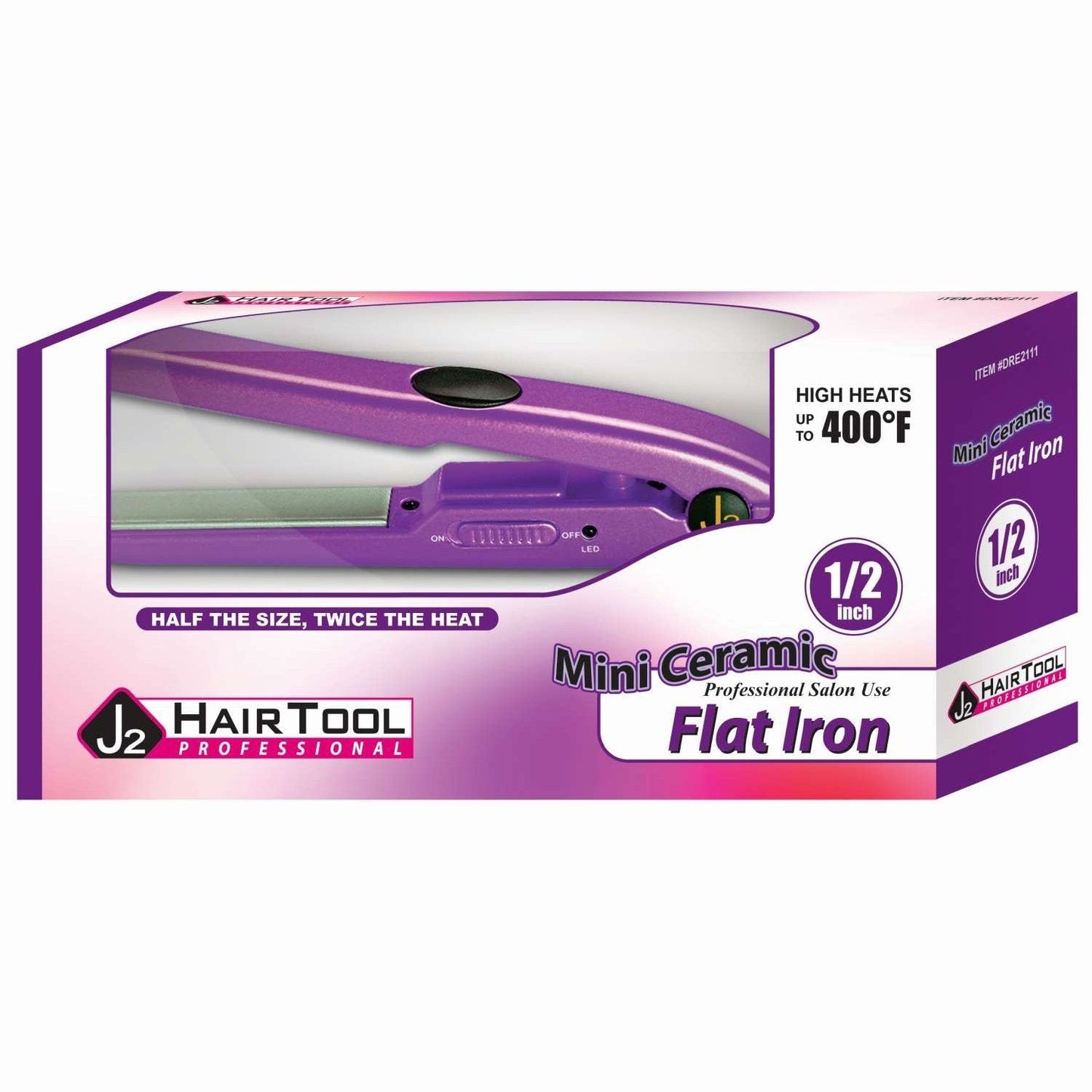 Mini Flat Iron Hair Straightener Purple