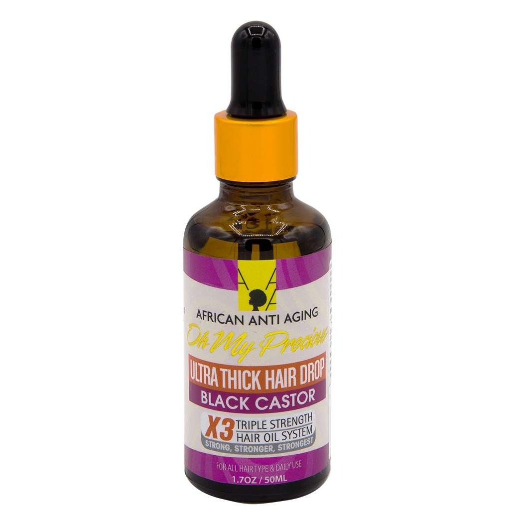 Ultra Mega Thick Hair Drop Black Castor Oil 1.7 Oz