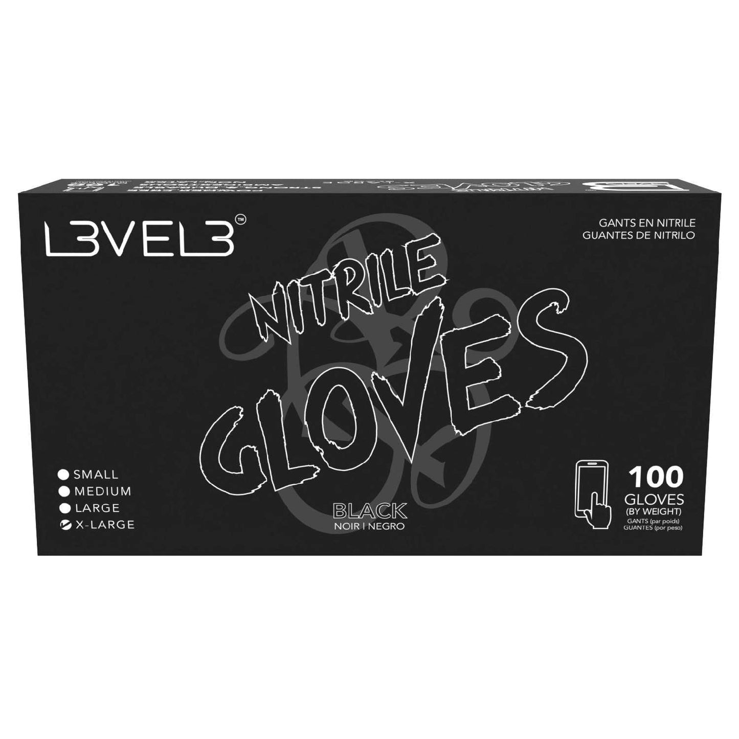 Nitrile Gloves Black X-Large 100 Piece