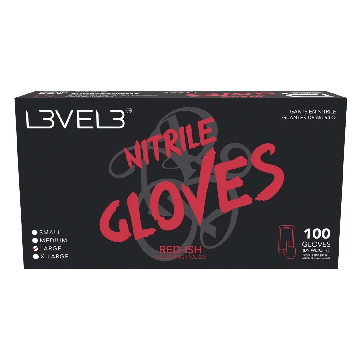 Nitrile Gloves Red-Ish Large 100 Piece