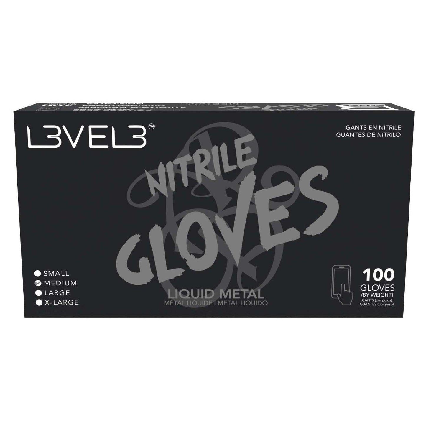 Nitrile Gloves Liquid Metal Medium 100 Piece
