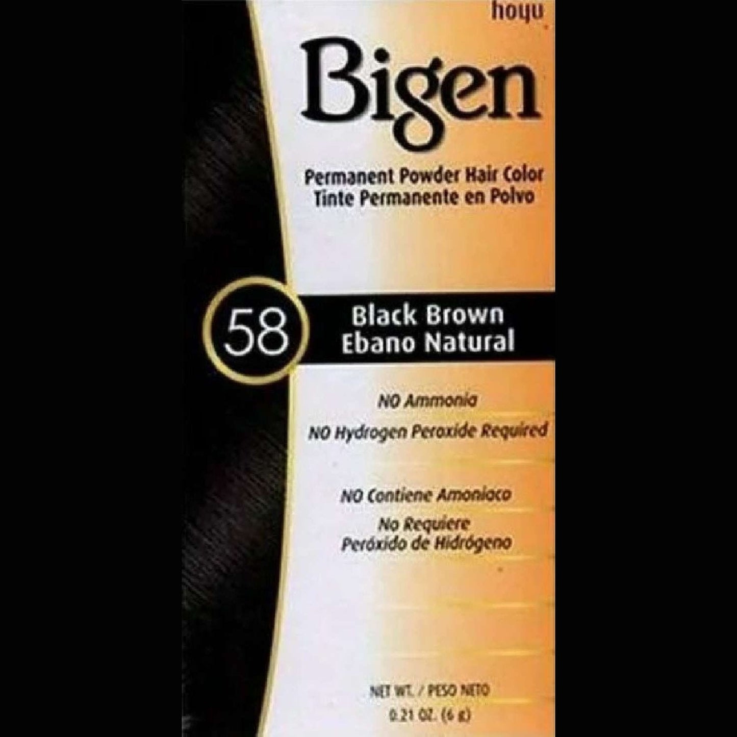 Permanent Powder Hair Color Black Brown 58 Kit