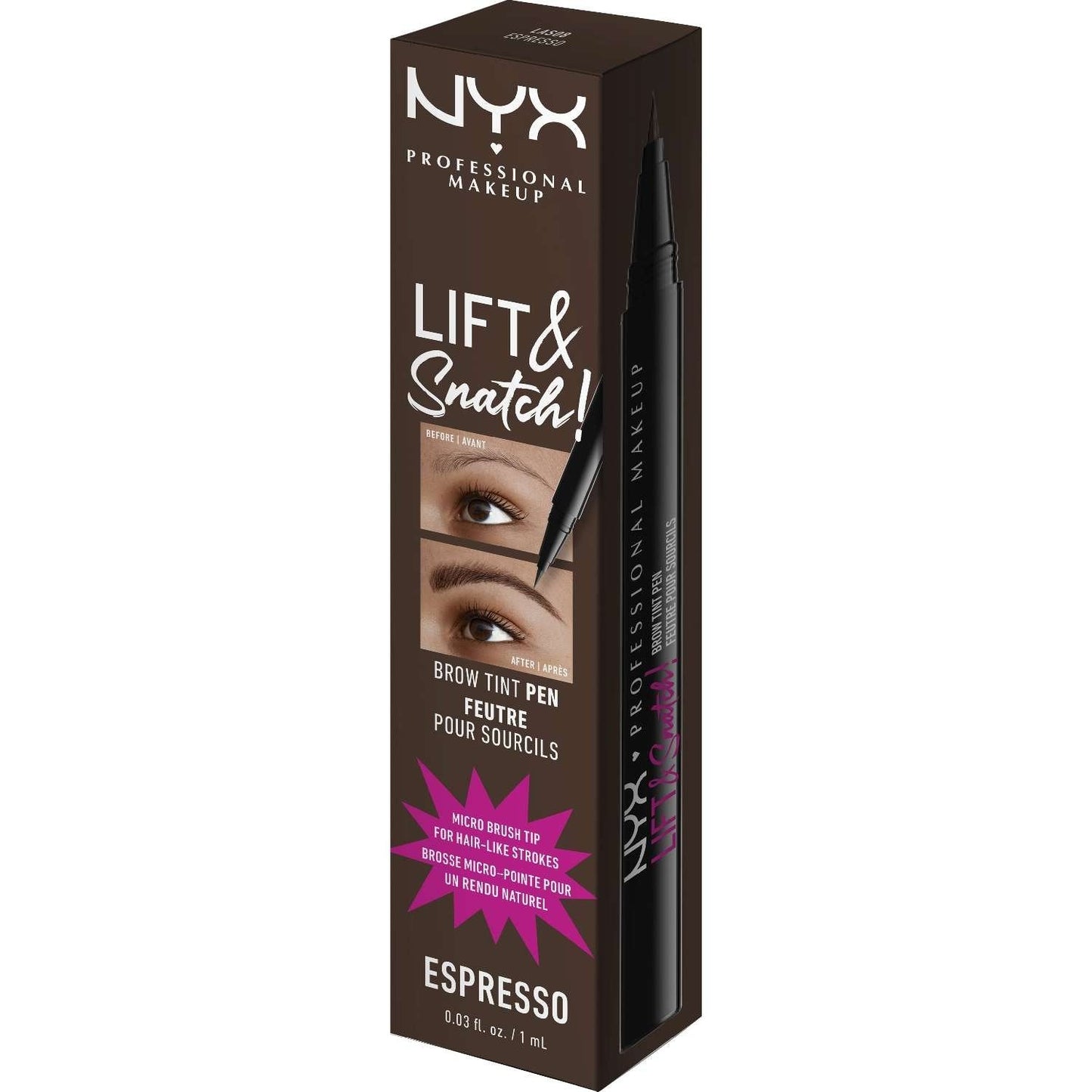 Lift Snatch Brow Tint Pen Micro-Brush Tip 0.03 Fl Oz