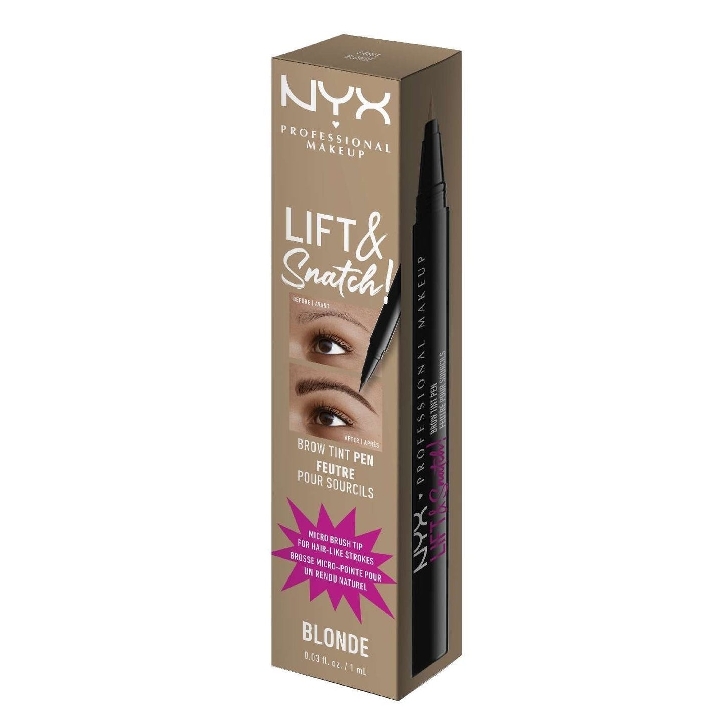 Lift Snatch Micro-Brush Brow Tint Pen Blonde 0.03 Fl Oz
