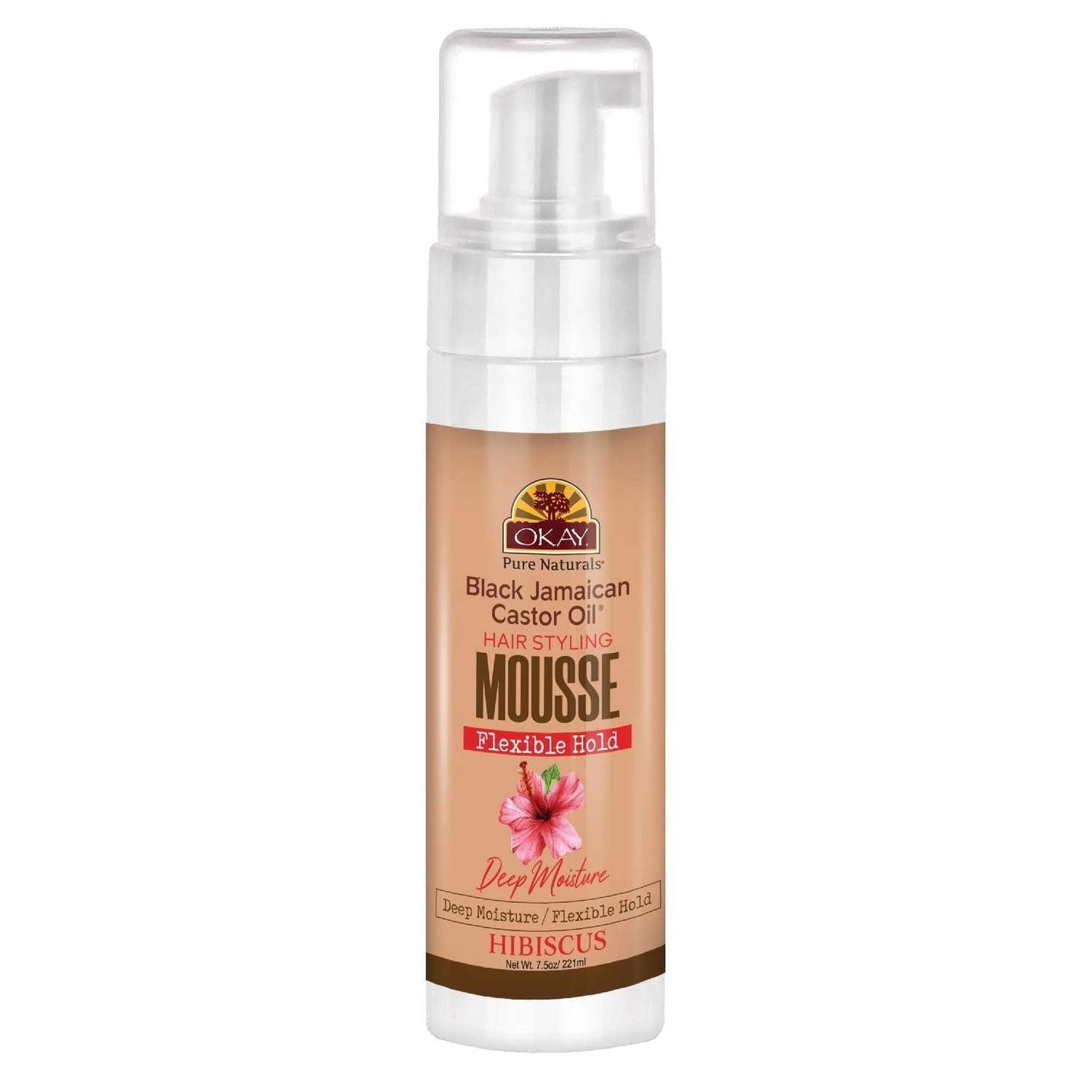 Hair Styling Mousse with Jamaican Black Castor Oil and Hibiscus 7.5 Oz