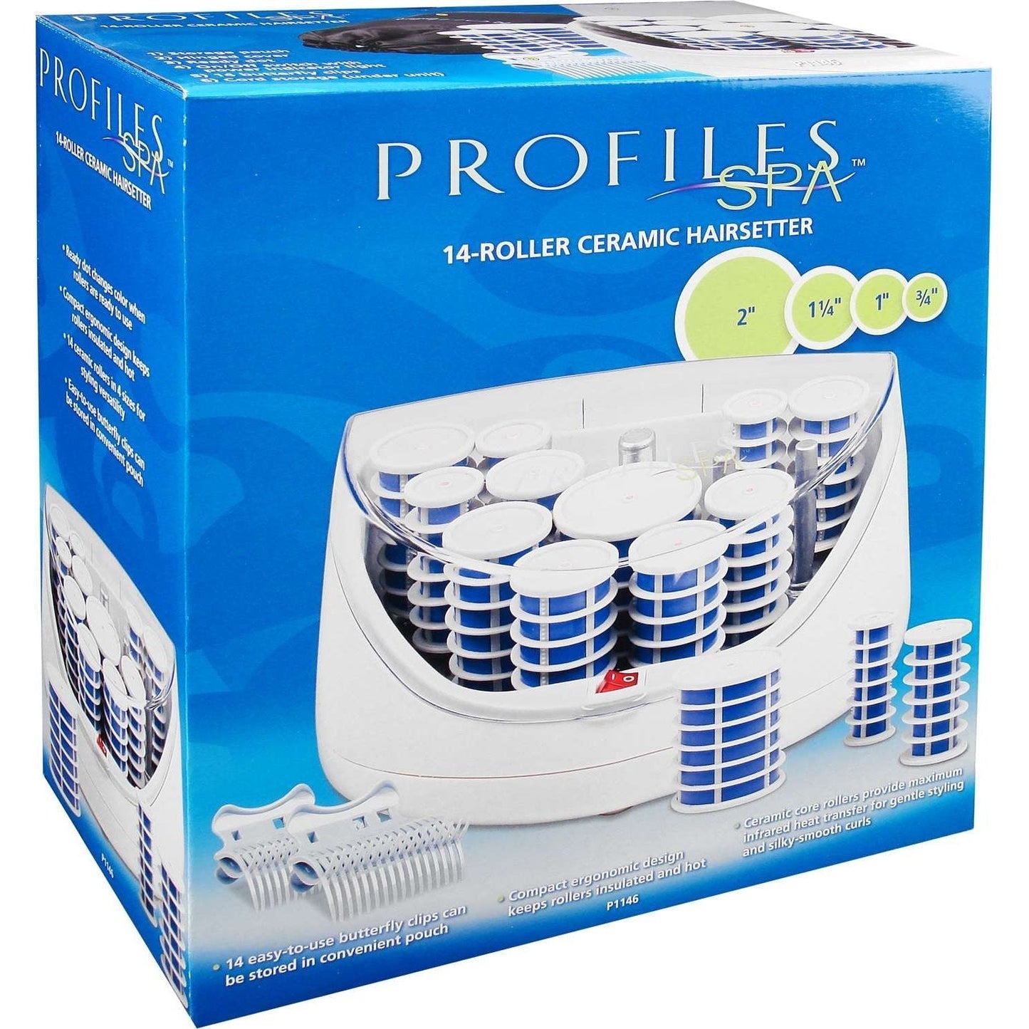 Ceramic Hair Rollers Set 14 Pieces