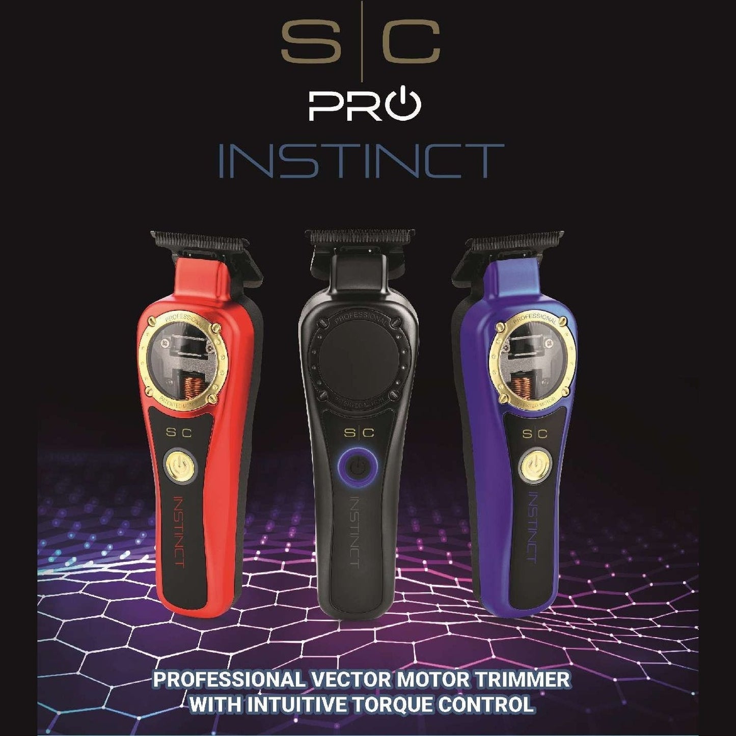 Intuitive Torque Control Hair Trimmer with 3 Lids