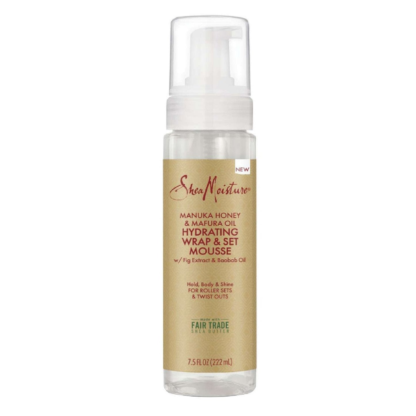 Shea Moisture Hydrating Wrap Set Mousse with Manuka Honey Mafura Oil 7.5 Fl Oz