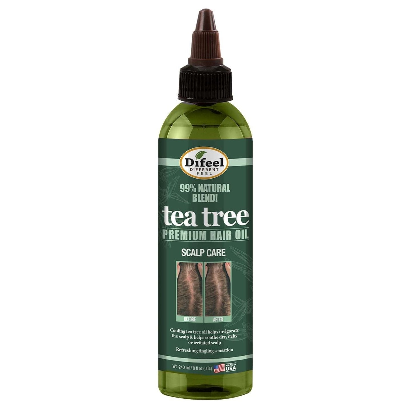 Natural Premium Hair Oil Tea Tree Scalp Care 8 Oz