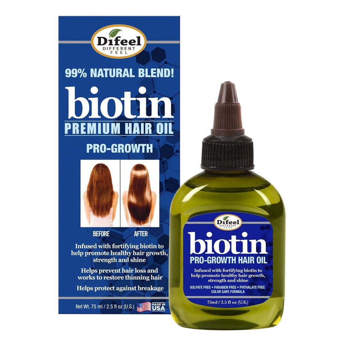 All Natural Hair Oil with Biotin 6 Pack 2.5 Oz