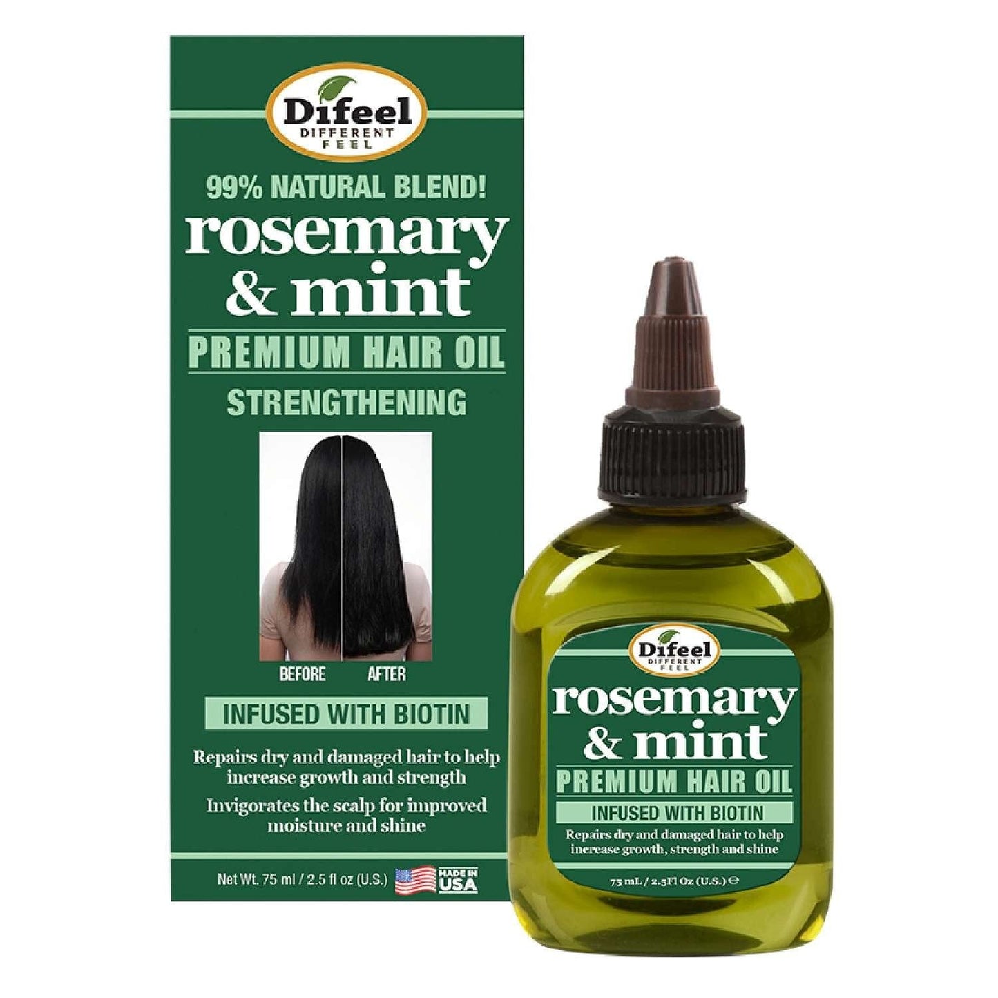Rosemary Mint Strengthening Hair Oil with Sunflower 2.5 Oz