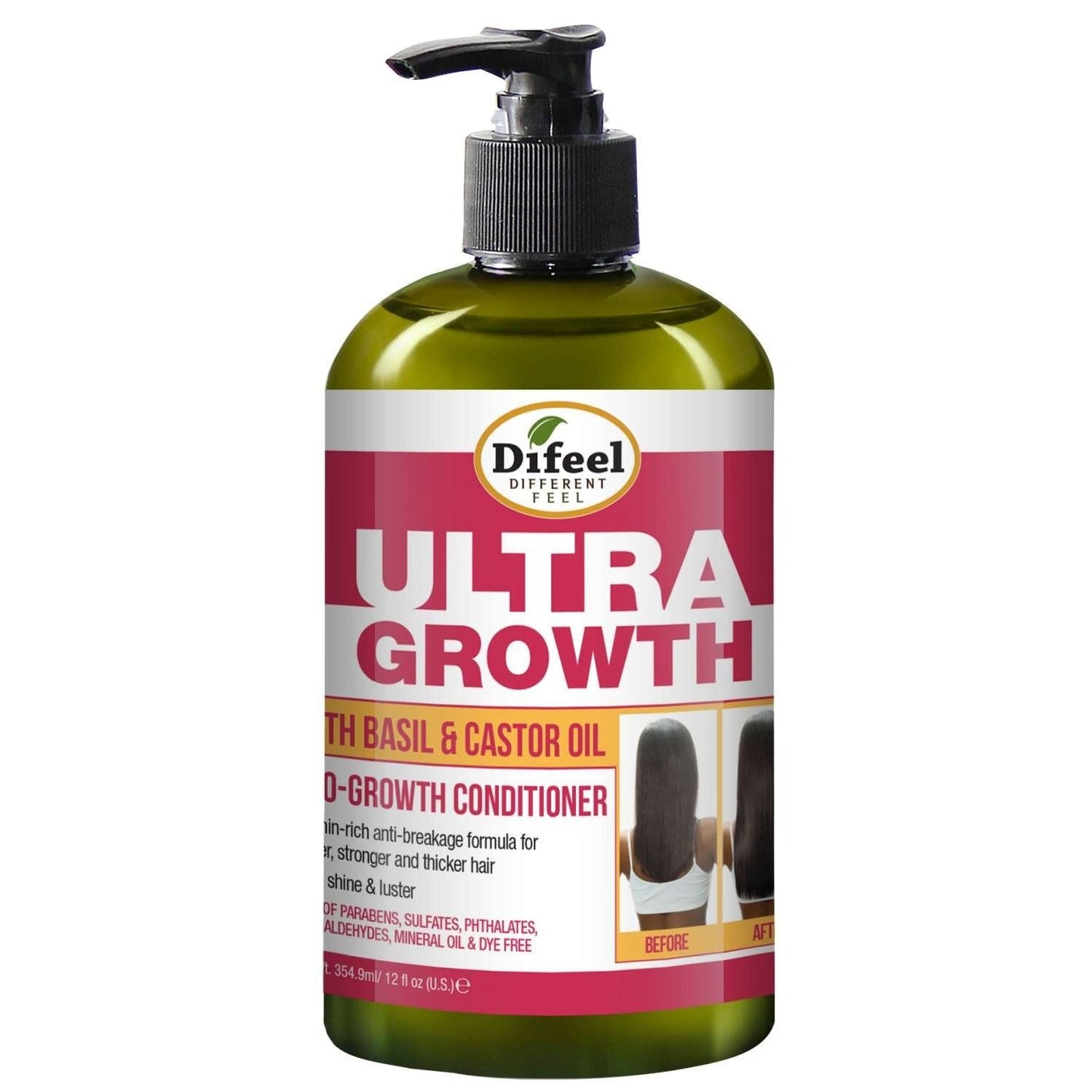 Ultra Growth Conditioner with Basil and Castor Oil 12 Oz