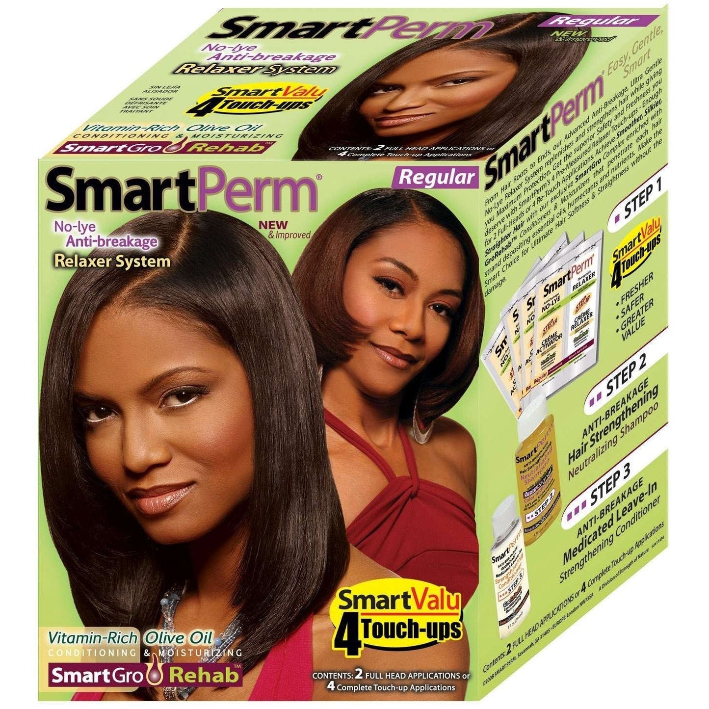 Smart Perm No-Lye Kit 4 Touch Up Regular Kit