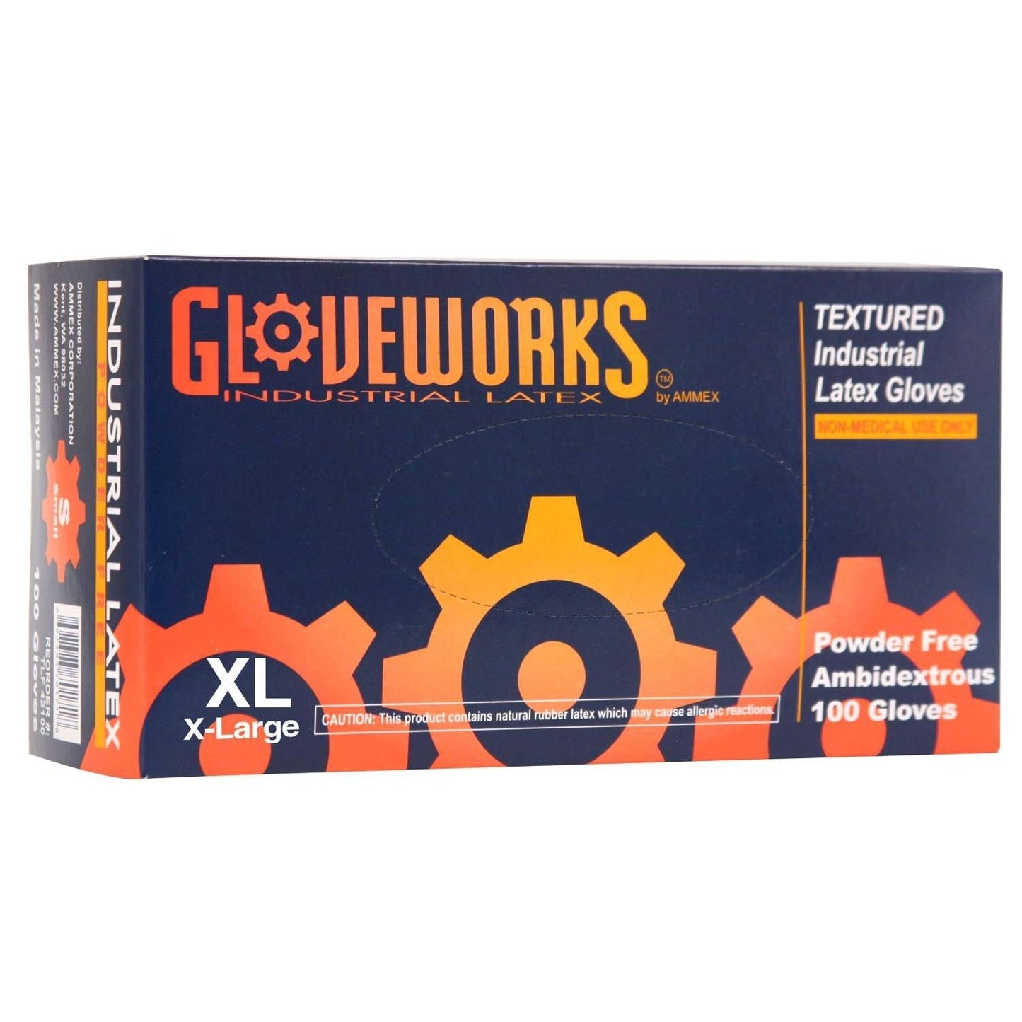 Latex Powder Free Gloves X-Large 100 Pieces