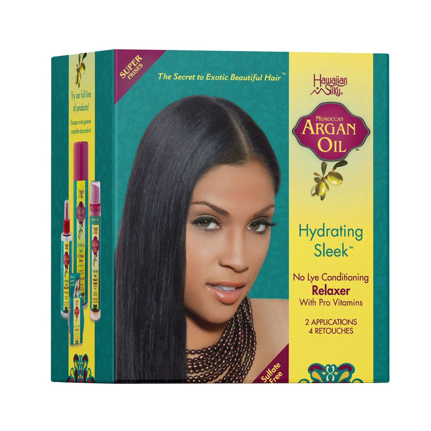 No Lye Hair Relaxer with Argan Oil 2 Application Super Pack