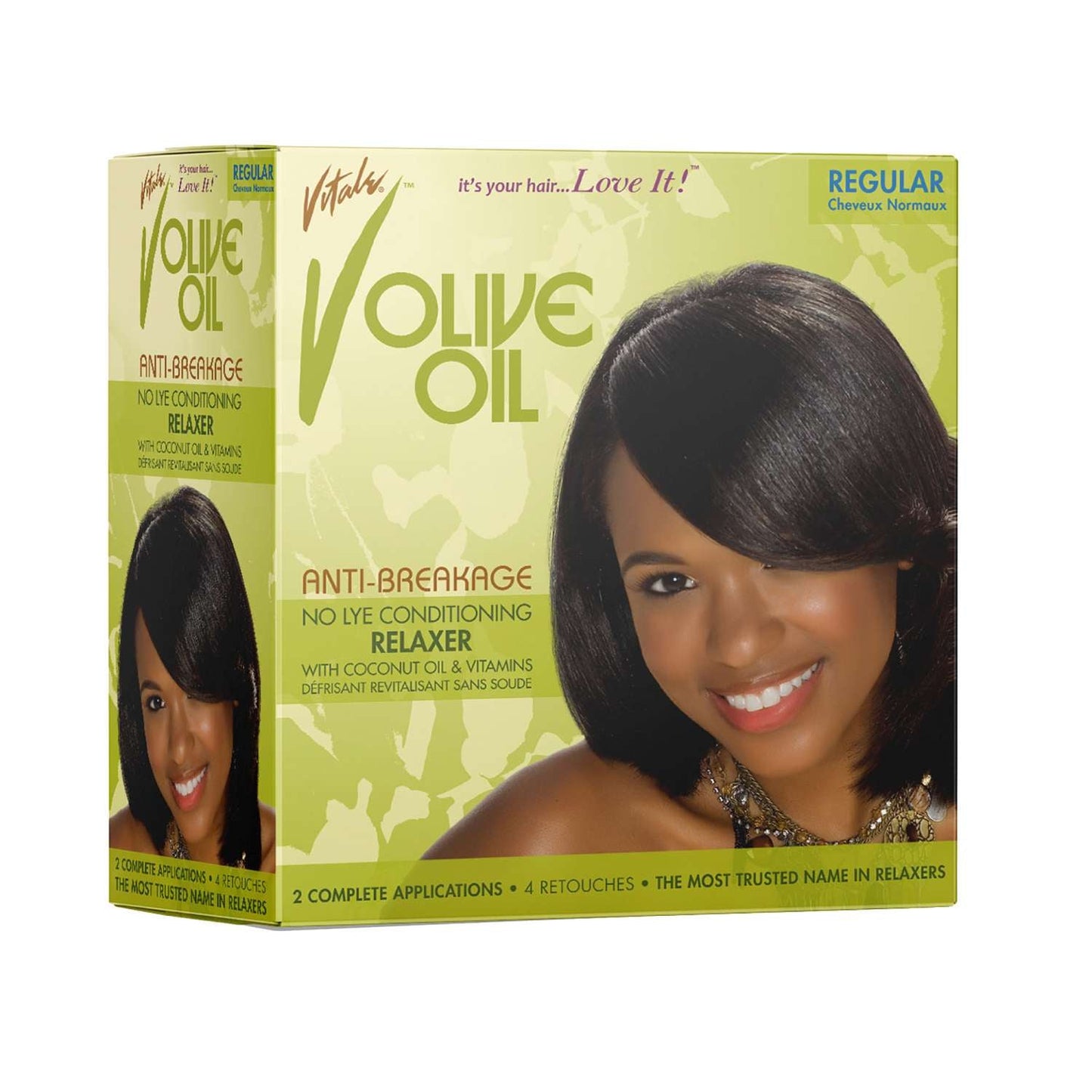 Olive Oil Hair Relaxer Kit with Coconut Oil 2 Application Regular