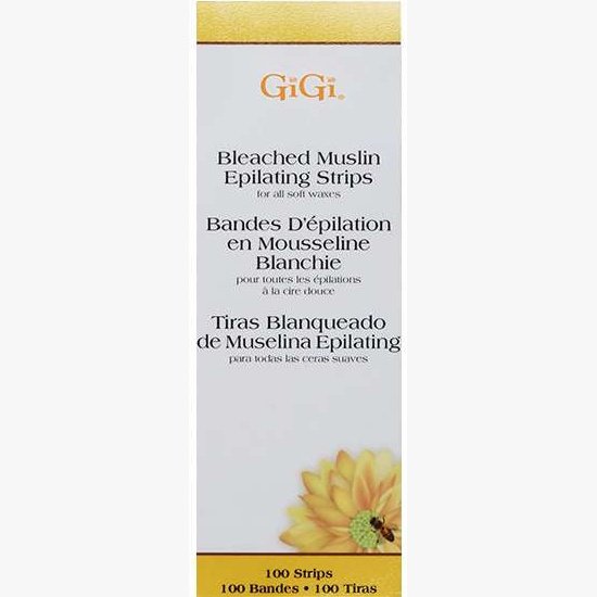 Bleached Muslin Epilating Strips for Medium Hair Small 1.75 x 4.5