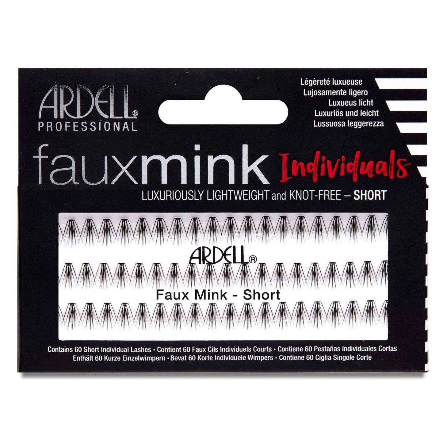 Faux Mink 3D Individual Lashes Short Black