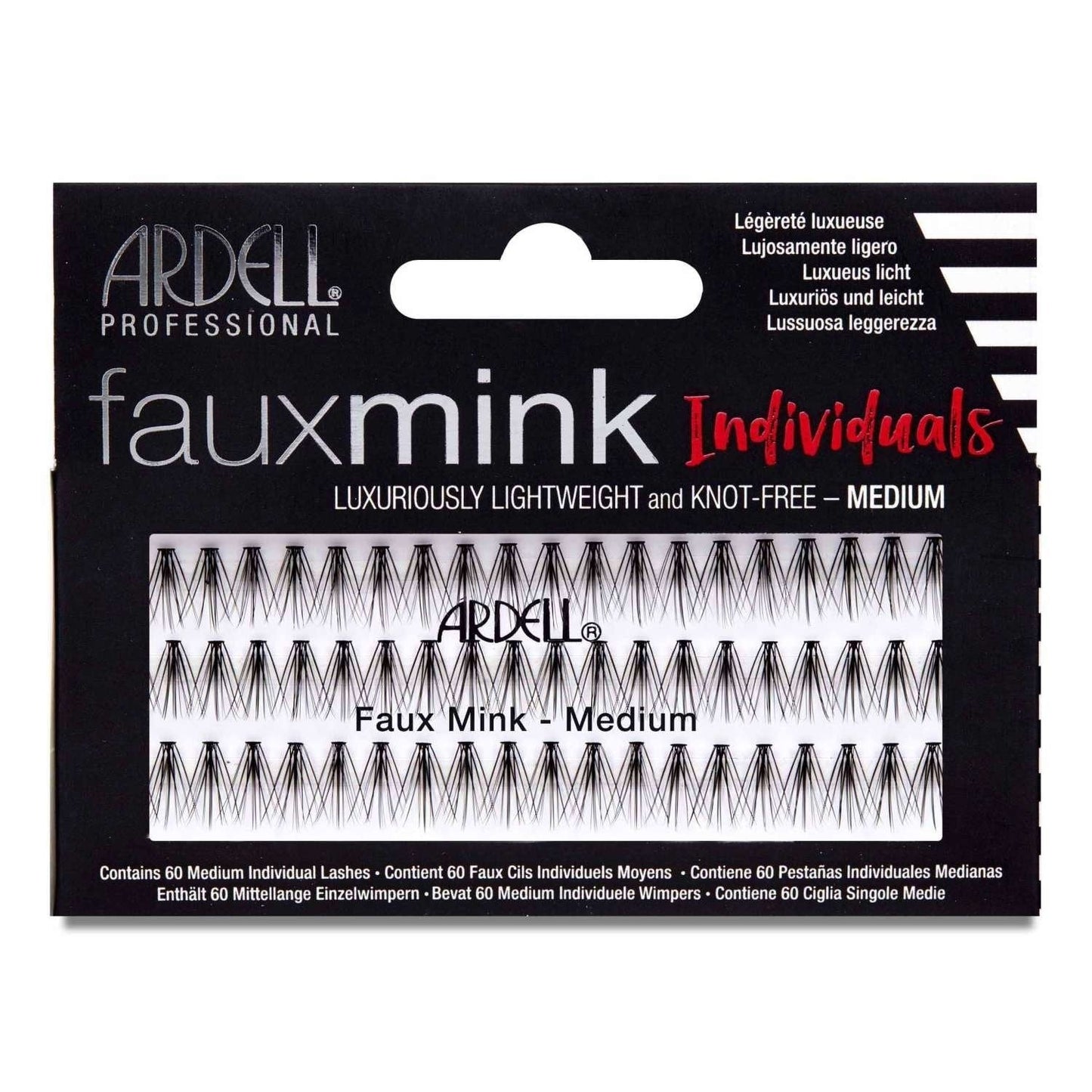 Double Layered Faux Mink Individual Lashes Medium Black