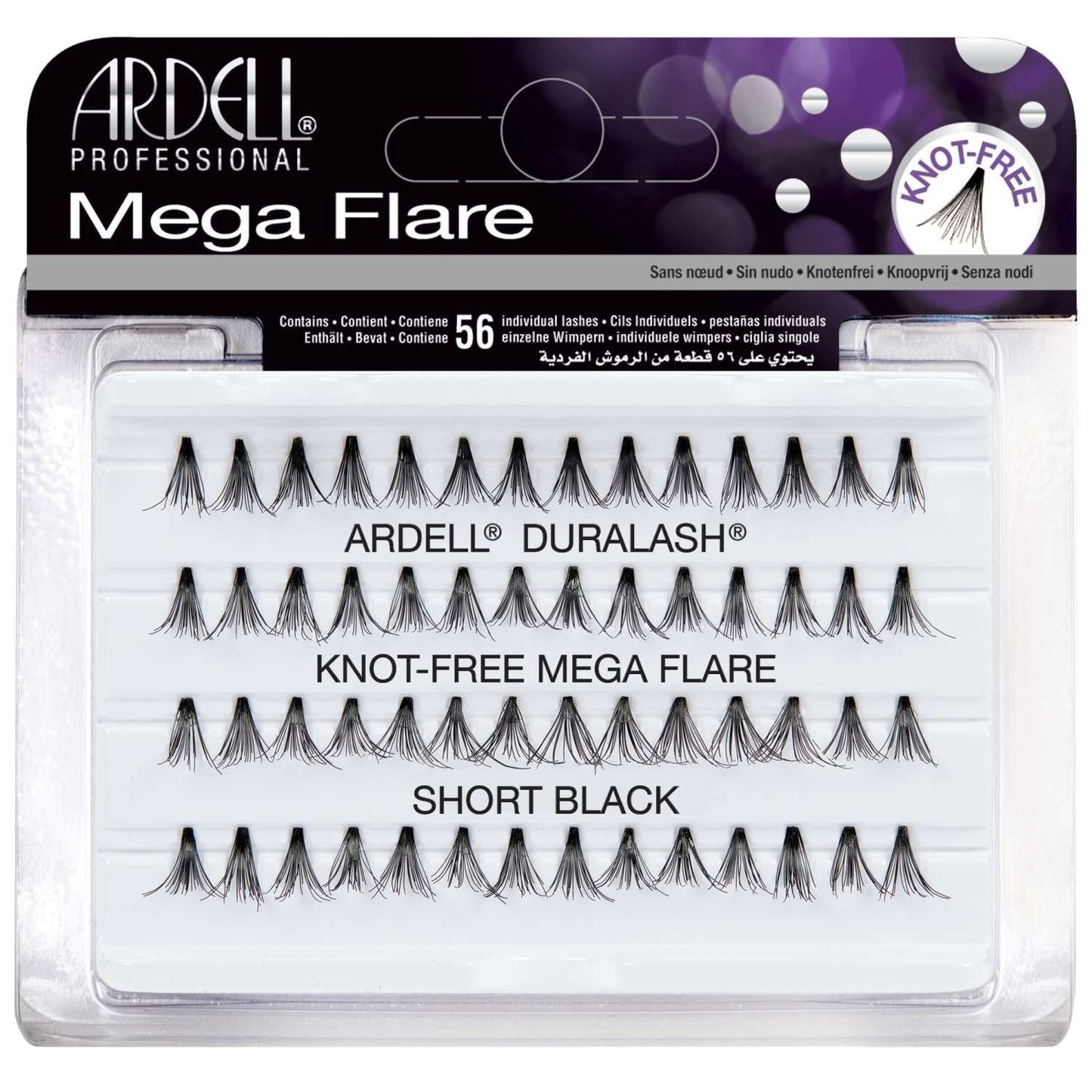 Mega Flare Knot-Free Individual Short Black Lashes 8mm