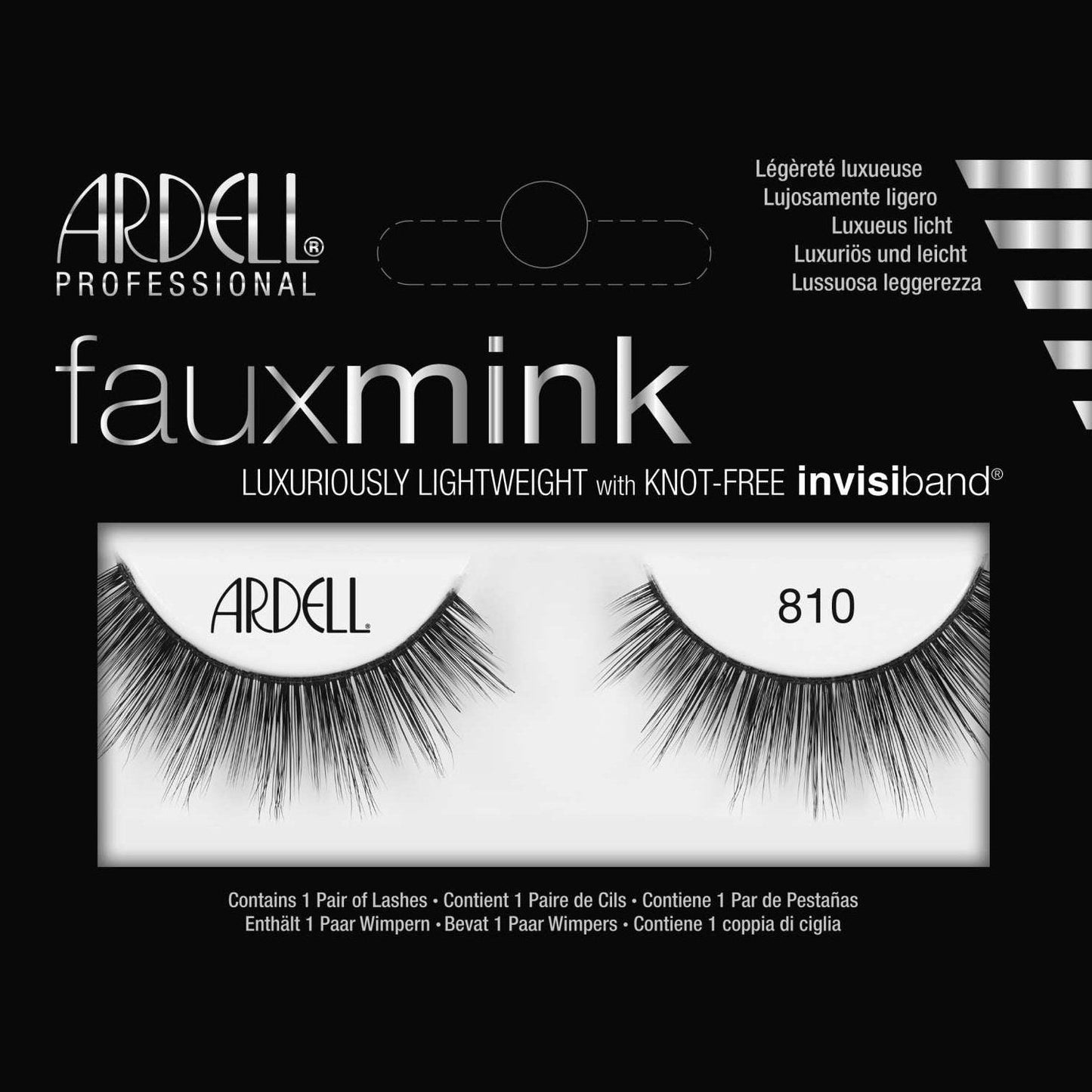 Faux Mink Invisiband Strip Lashes Medium Length