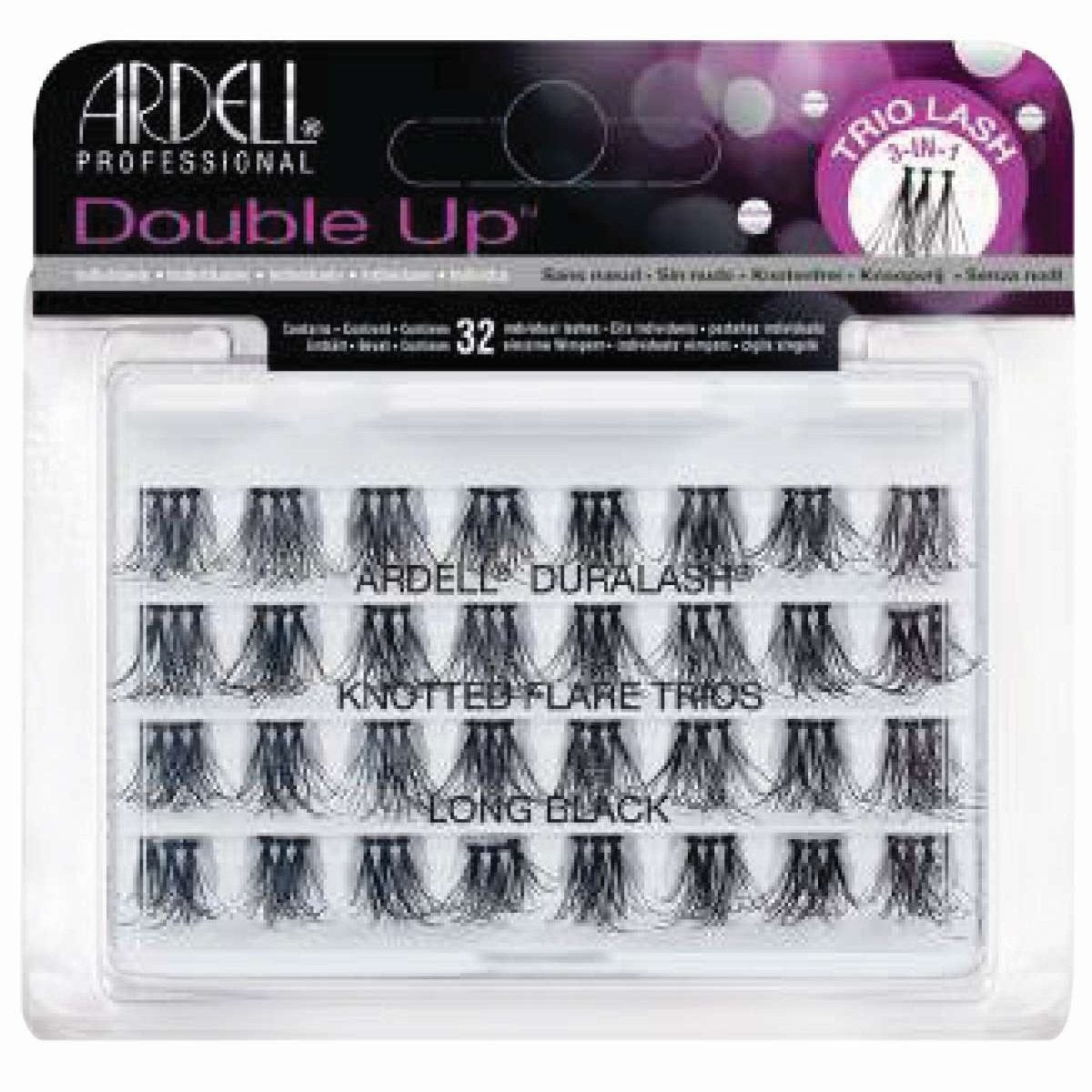 Double Up Trio Individual Lash Clusters Long Length Black