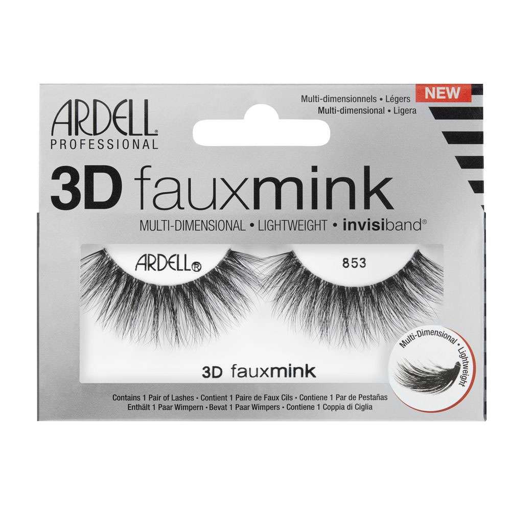 Faux Mink 3D Strip Lashes Medium Length Invisible Band