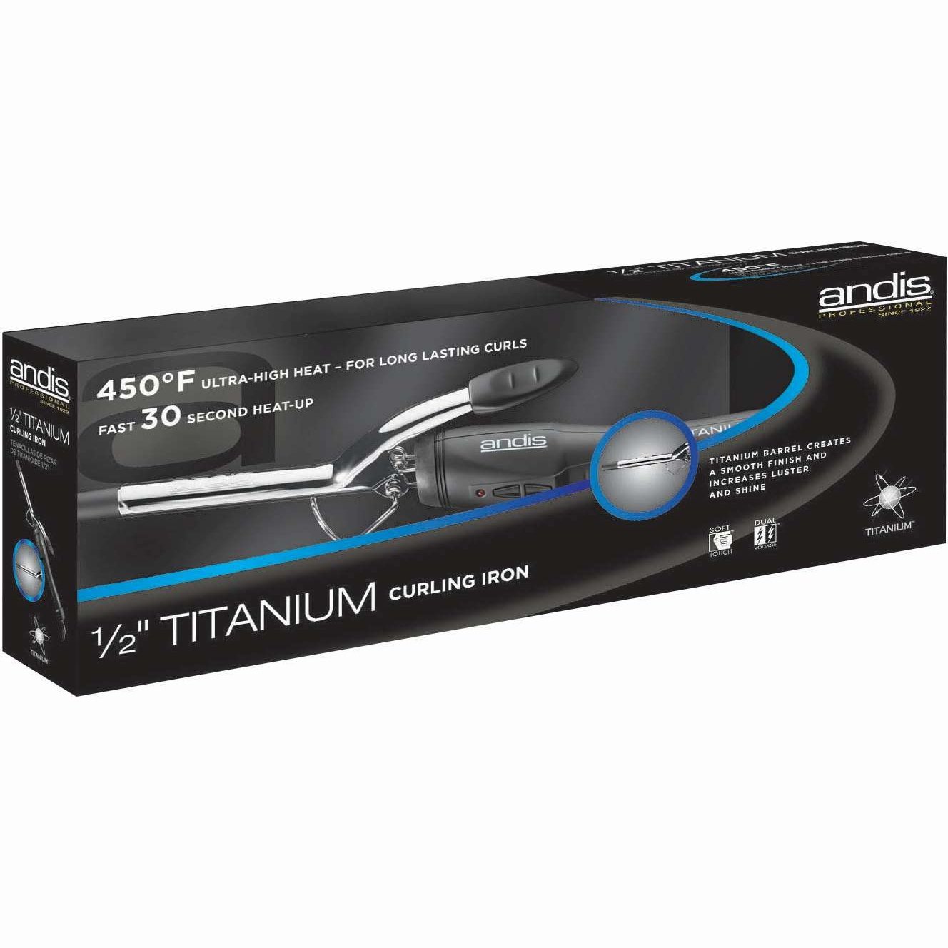 Titanium Curling Iron for Smooth Hair 12 Inch