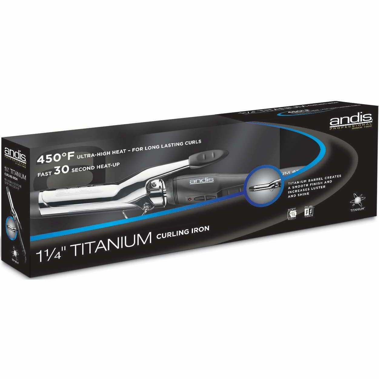 Titanium Curling Iron for All Hair Types 1 1/4-Inch