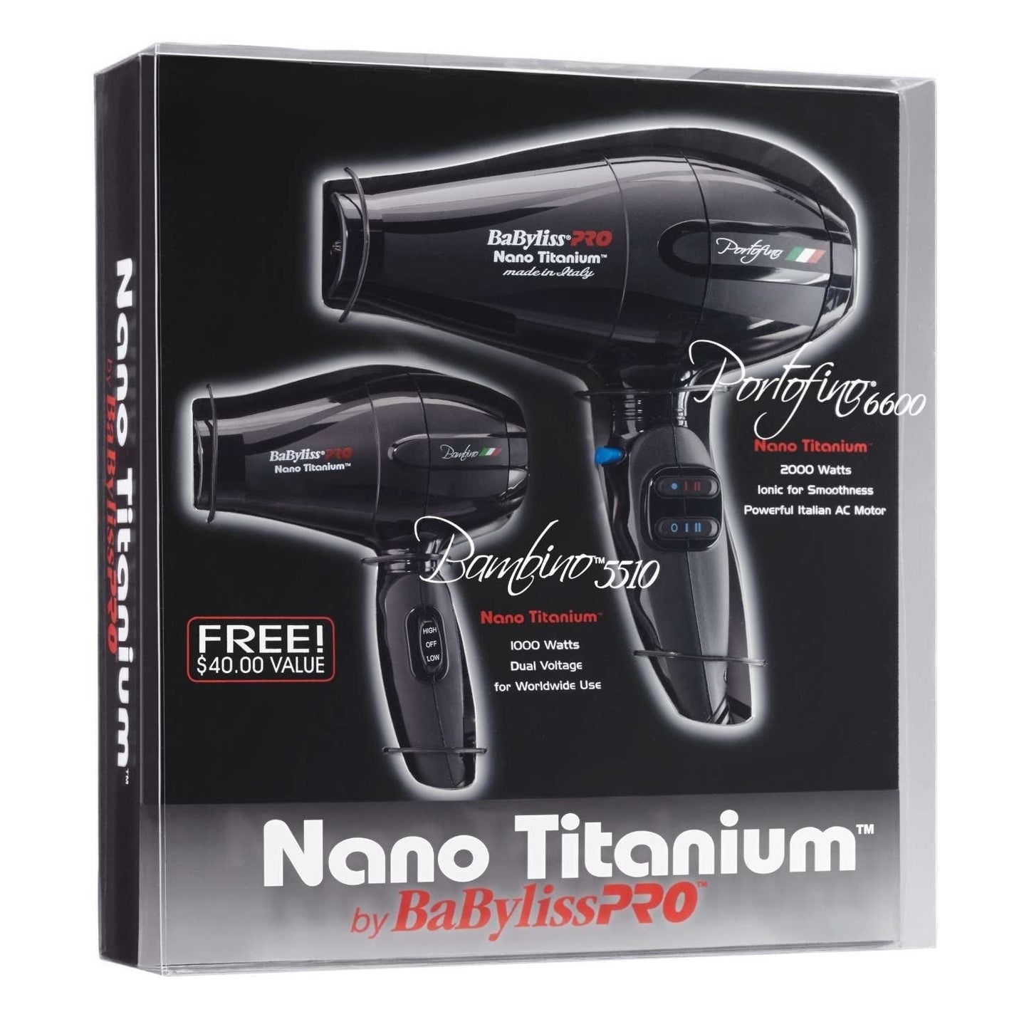 Nano Titanium Hair Dryer Prepack Portofino Bambino