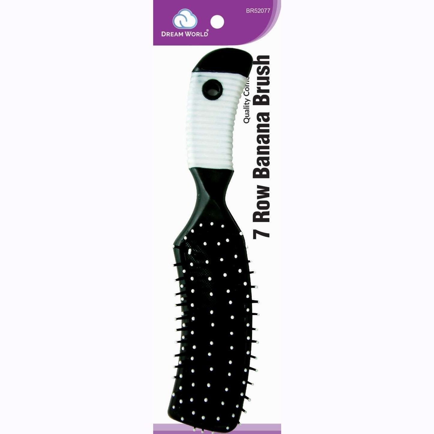 6-Row Banana Hair Brush for Smoothening and Combing Hair