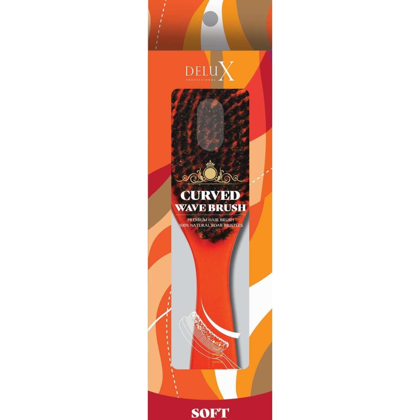 Soft Boar Bristle Hair Brush for Sensitive Hair Curved Wave