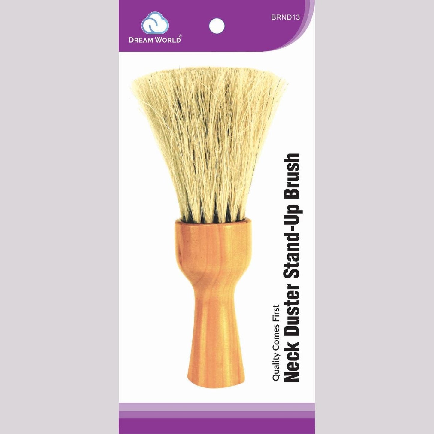 Neck Duster Brush with Soft Long Bristles and Stand-Up Handle