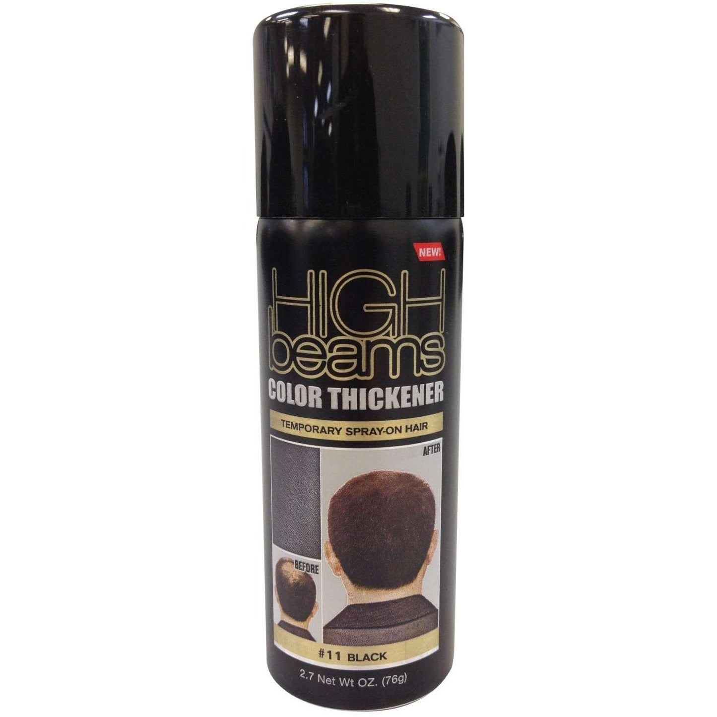 Color Thickener Spray for Gray Hair and Bald Patches, Black, Spray-On Coverage