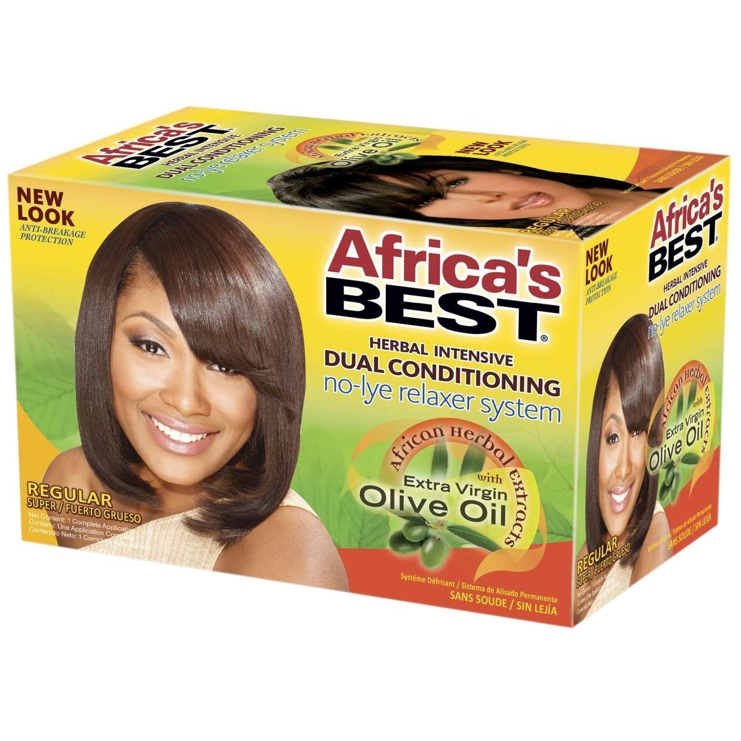 No-Lye Relaxer Kit with African Herbal Extracts and Olive Oil Regular Size