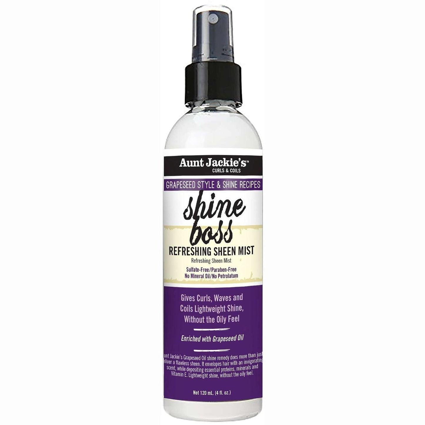 Aunt Jackie's Shine Boss Grapeseed Sheen Mist