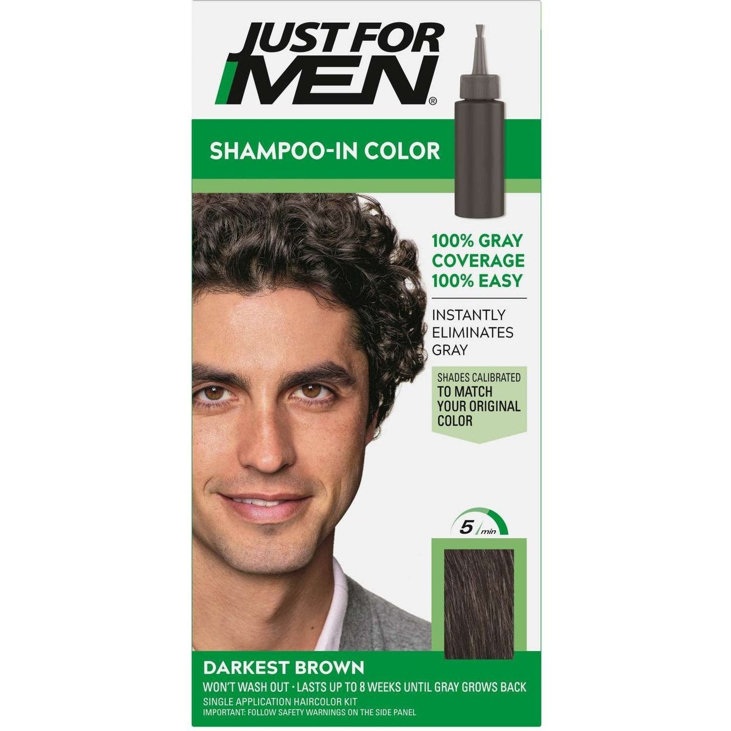 Shampoo-In Hair Color with Olive Oil, Vitamin E & Keratin, Darkest Brown, 50 ml