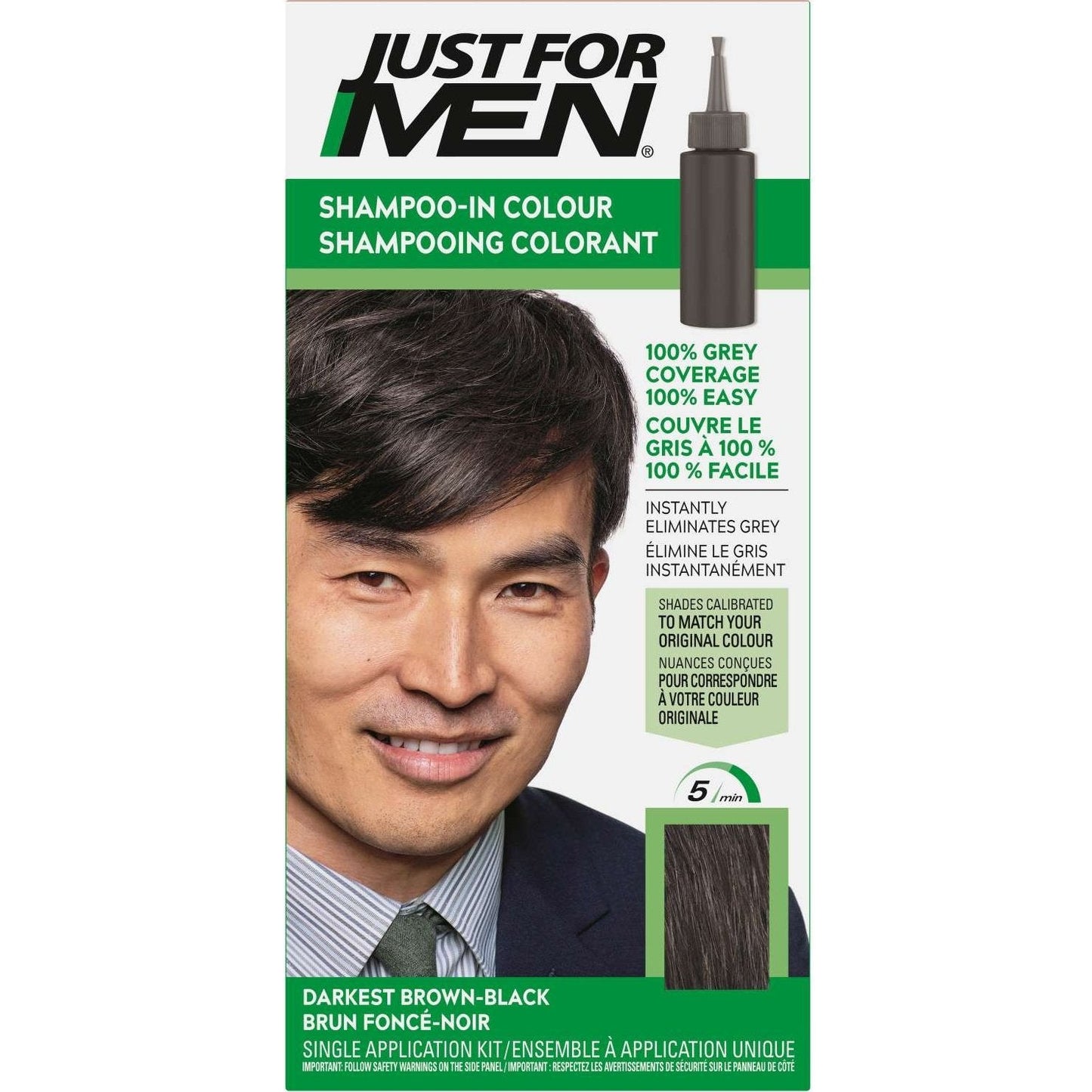 Shampoo-In Hair Color with Olive Oil, Vitamin E & Keratin – Darkest Brown-Black 50A
