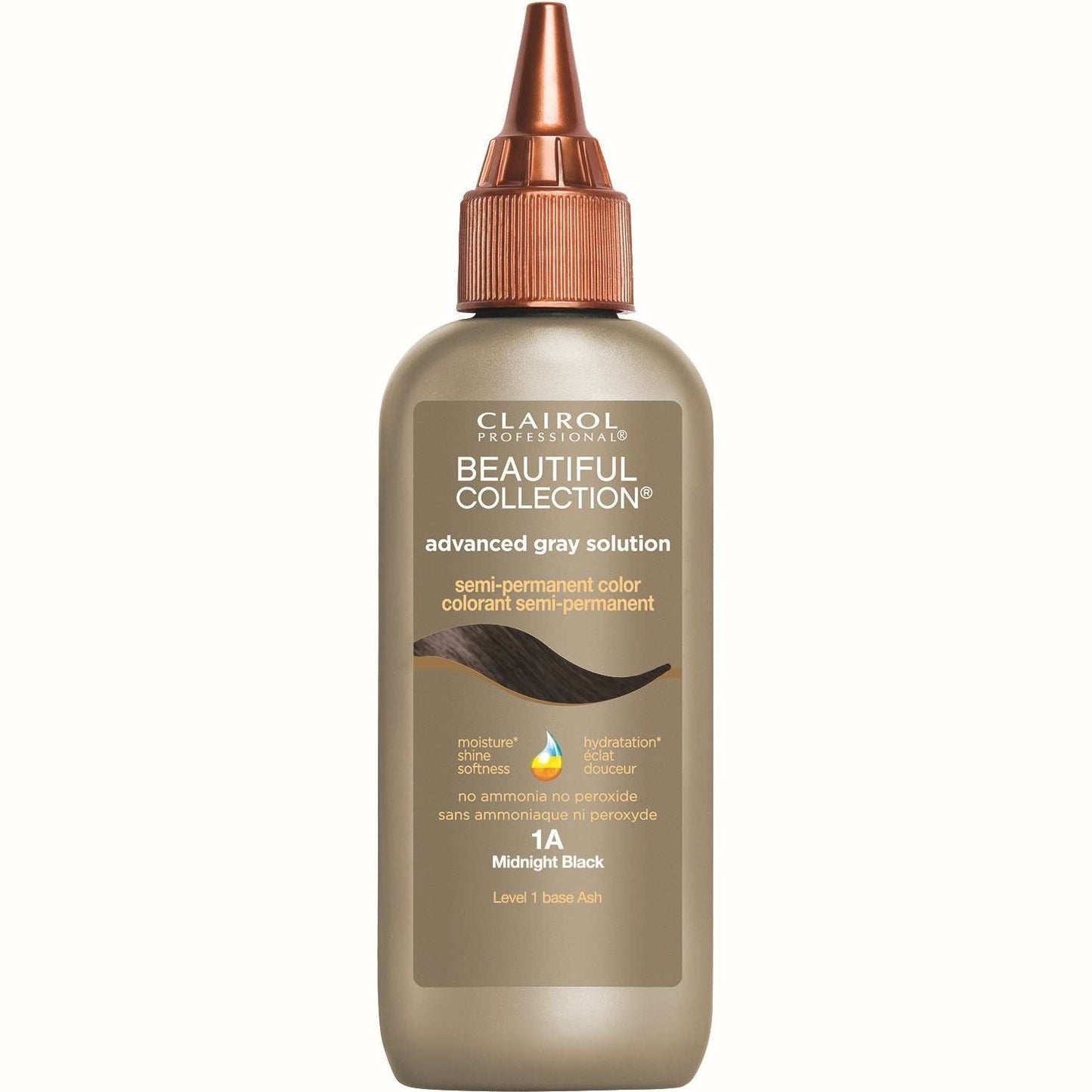 Semi-Permanent Hair Color Gray Coverage O2 Technology Midnight Black 1A