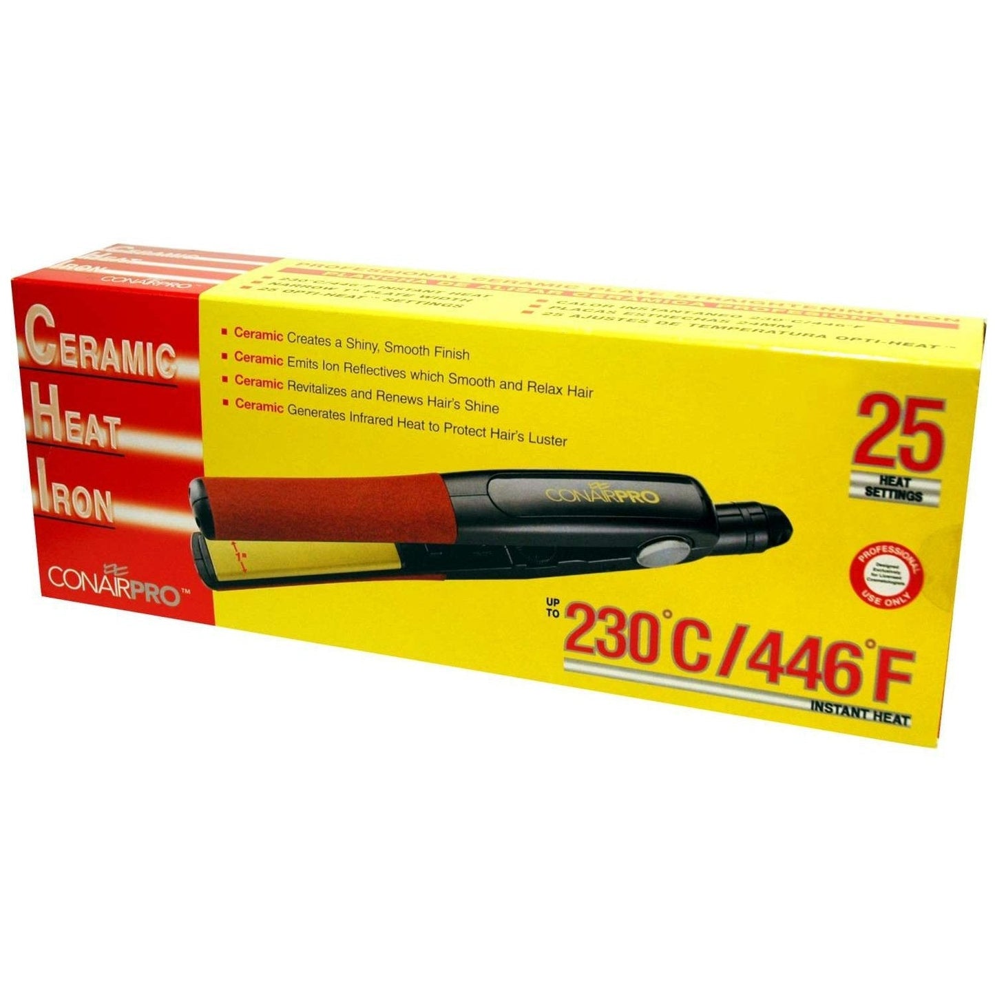 Ceramic Flat Iron for All Hair Types 1-Inch Double Plates
