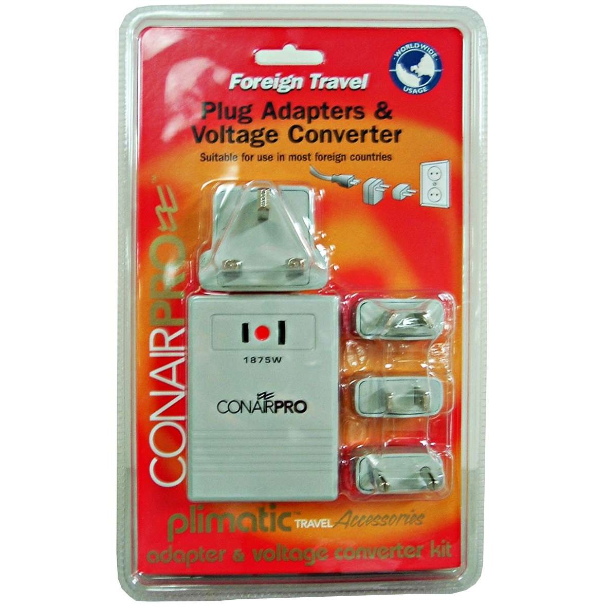 Dual Wattage Voltage Converter Adapter 220V to 110V