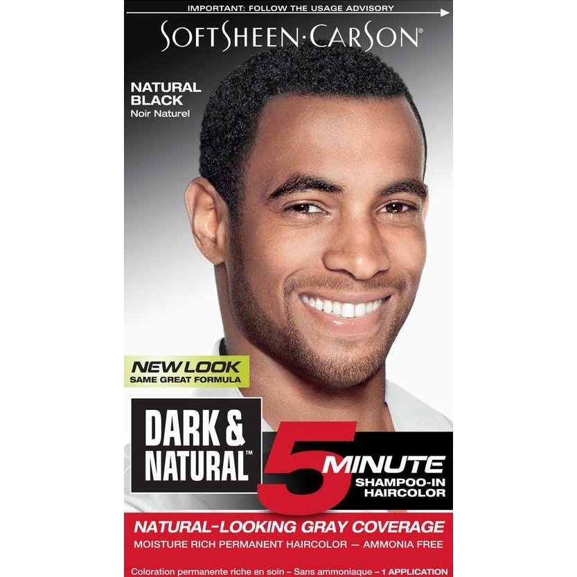 Permanent Hair Color Natural Black with Aloe Vera and Honey 32 Mens 5-Minute Formula