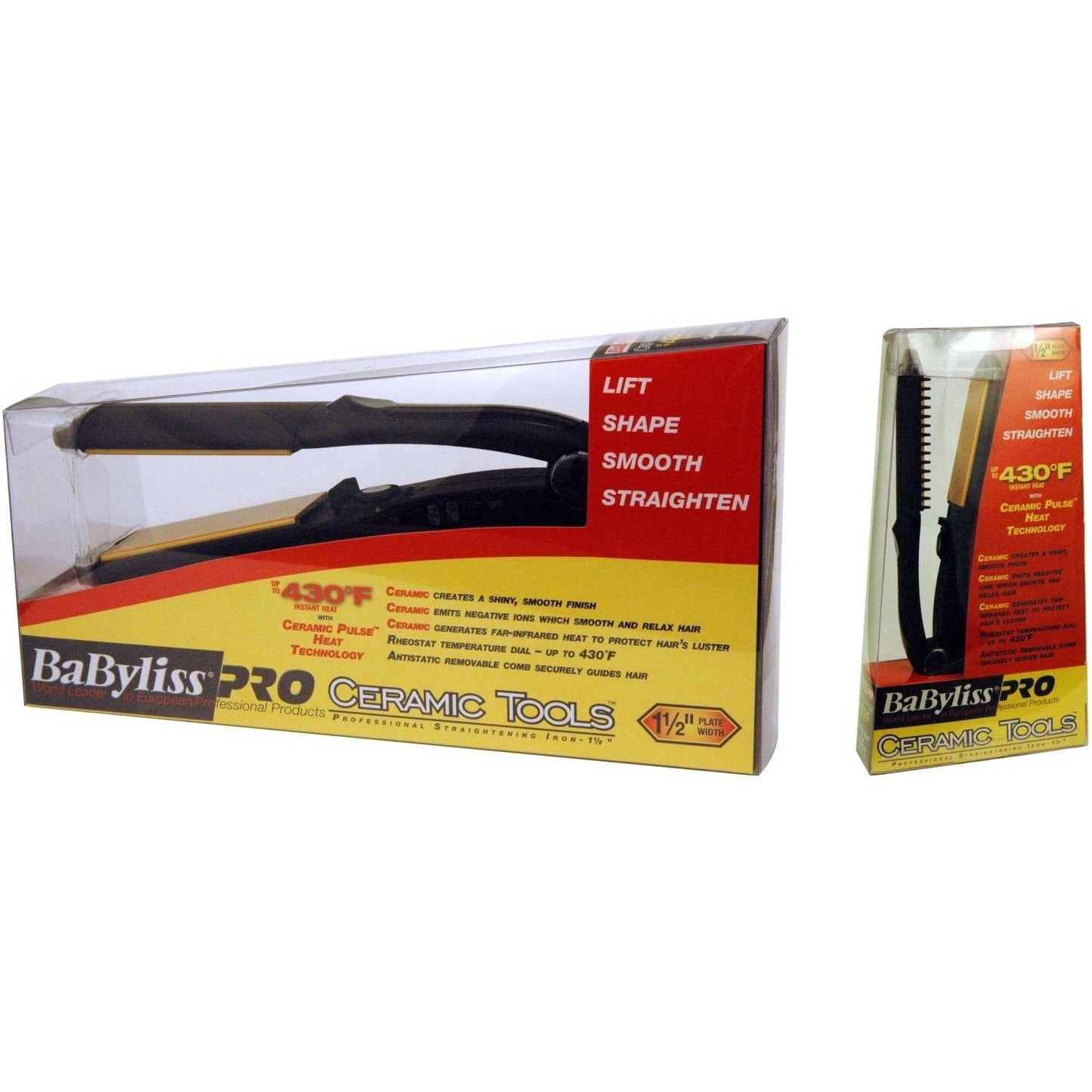 Ceramic Flat Iron Hair Straightener 1 1/2 Inch