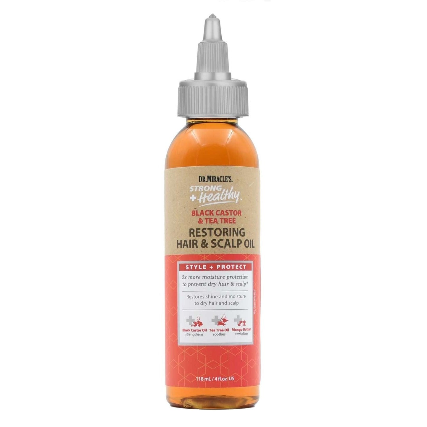 Hair and Scalp Oil with Black Castor, Tea Tree & Mango Butter 4 oz