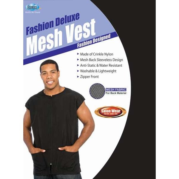 Mesh Vest Protective Salon Wear Black Lightweight
